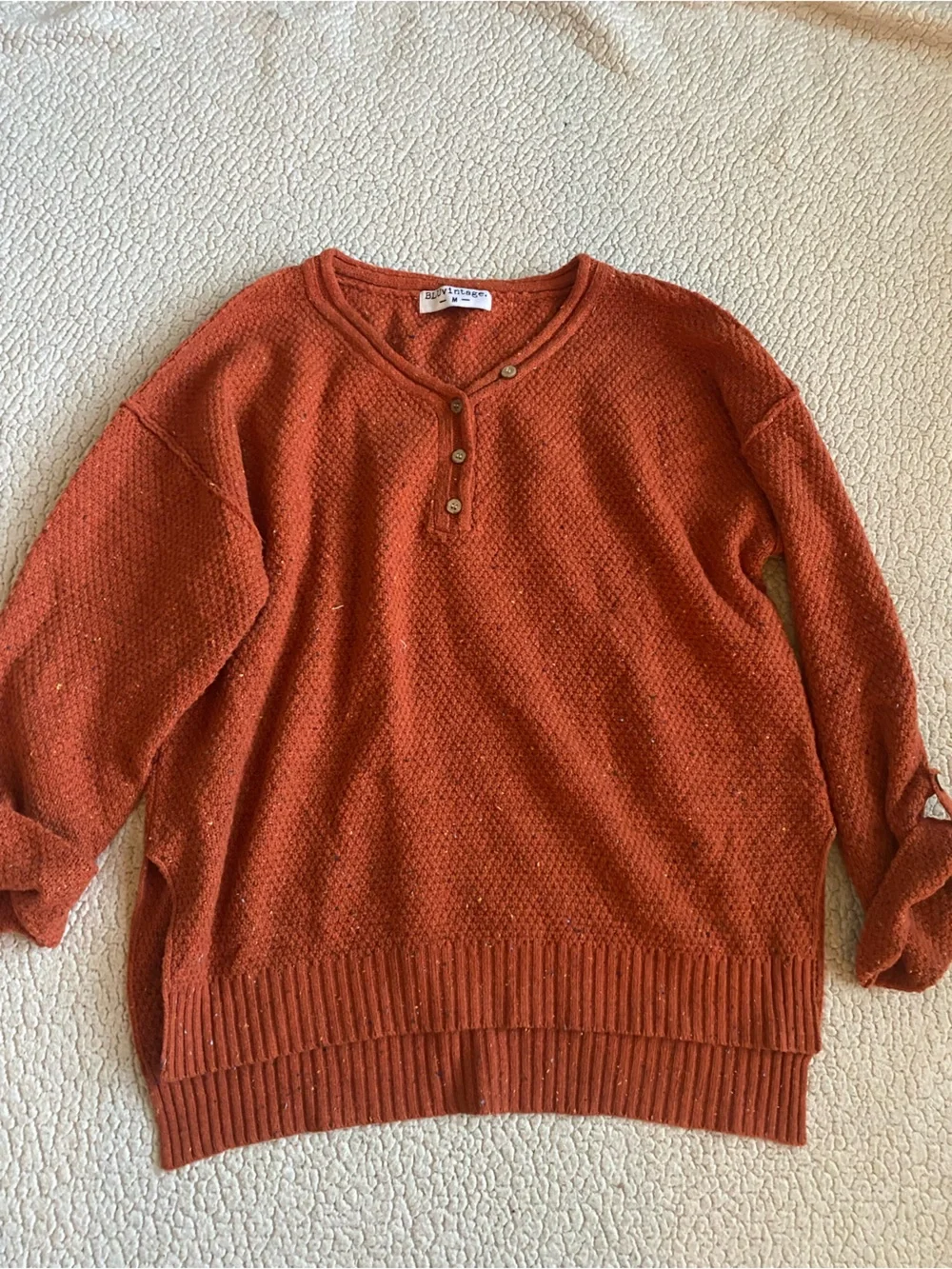 Women's Rust Knit Sweater - Picture 3 of 6
